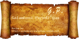 Galambosi Perpétua névjegykártya